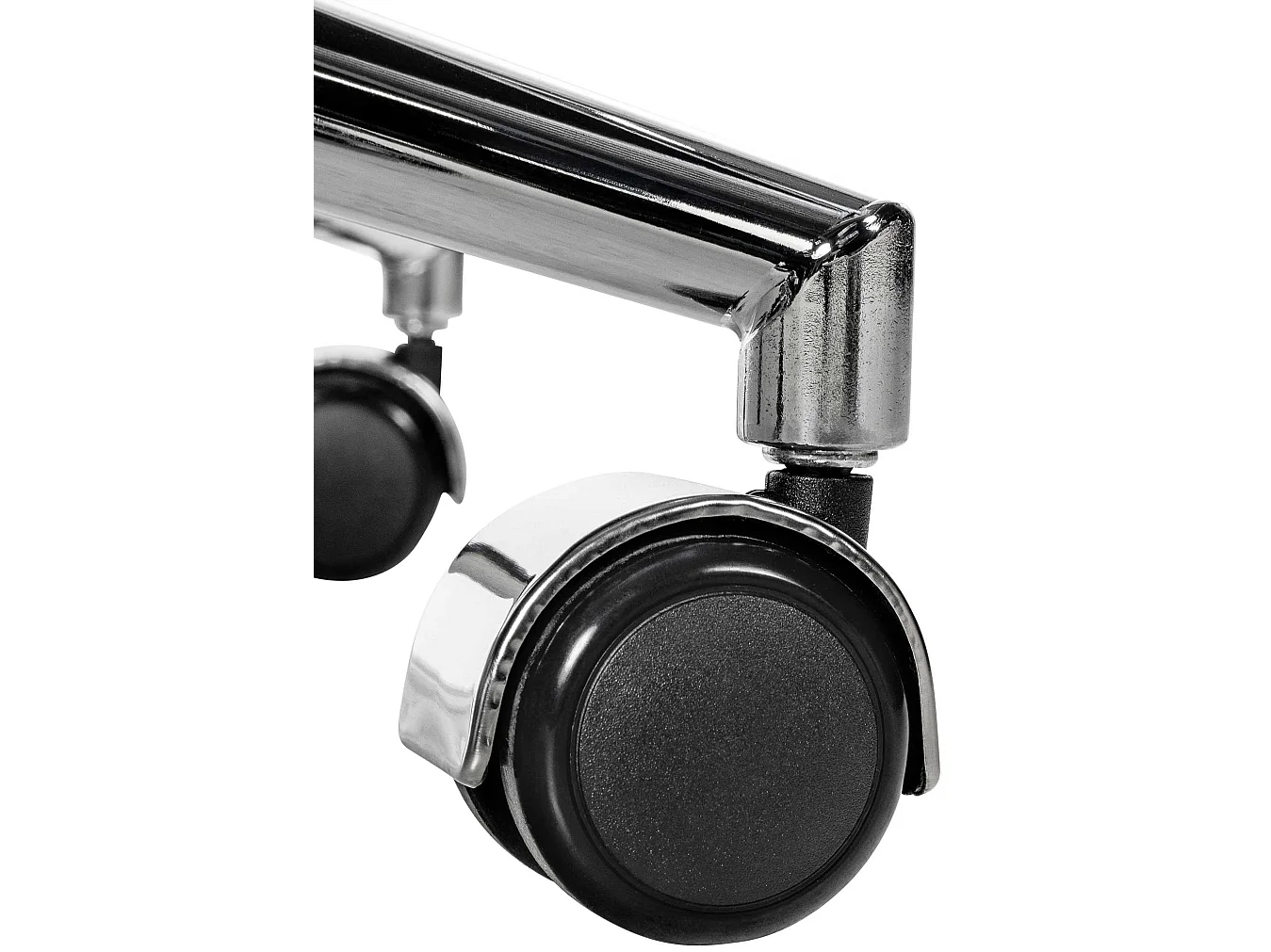 Bürosessel - Echtleder & Metall in Chromoptik - braun - Cleveland