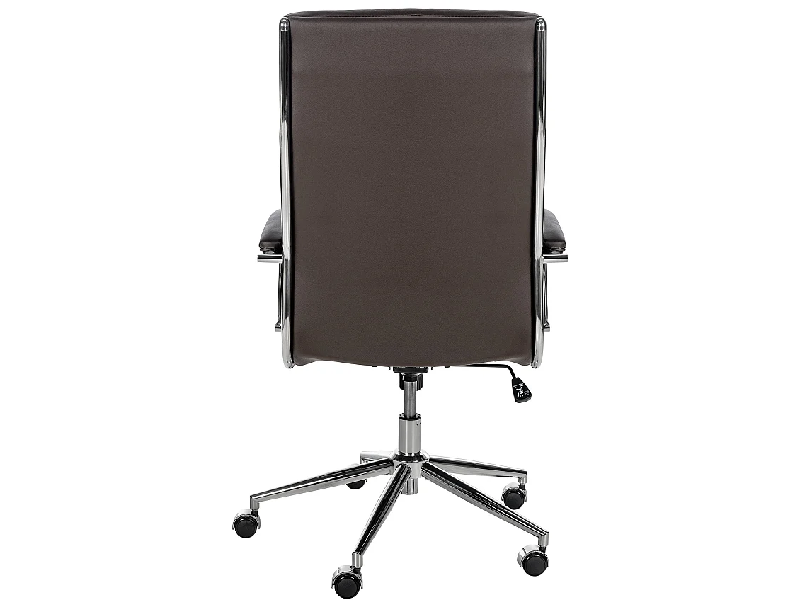 Chaise de bureau - Véritable cuir - Marron - Cleveland