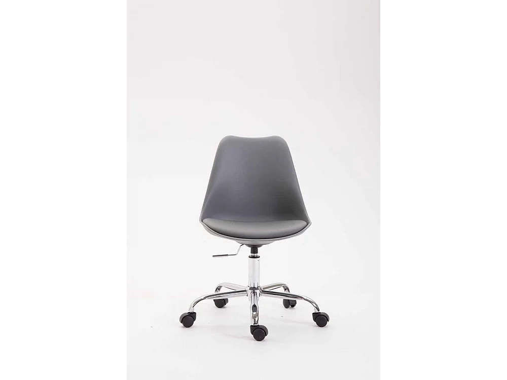 Chaise de bureau - Plastique & Métal chromé - Gris - Toulouse