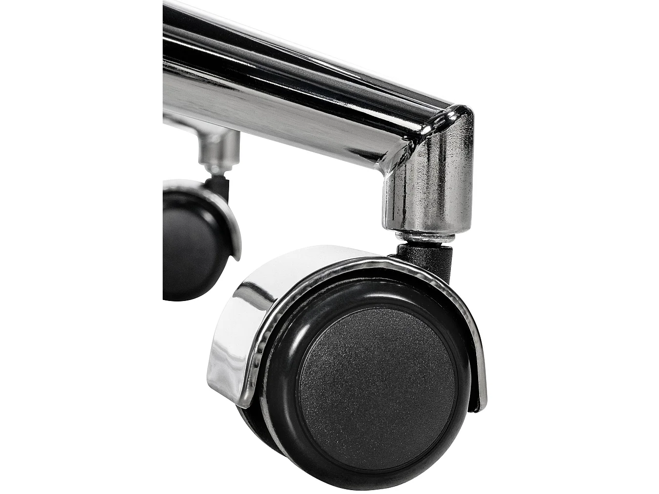 Bürosessel - Echtleder & Metall in Chromoptik - creme - Cleveland