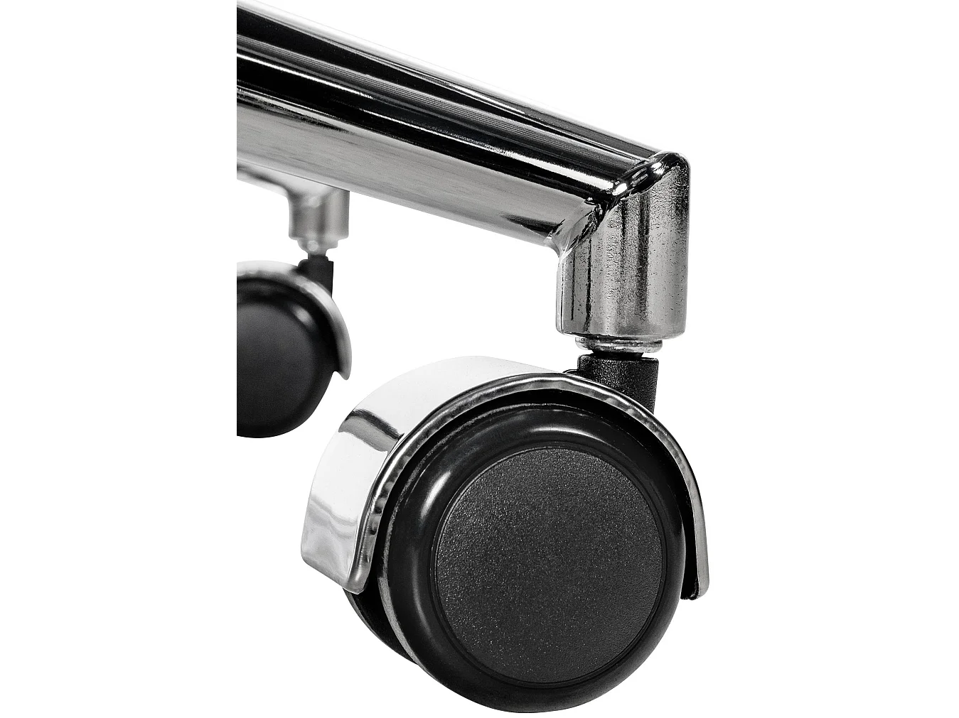 Sedia da ufficio - Vera pelle & Metallo in look cromato - marrone chiaro - Cleveland