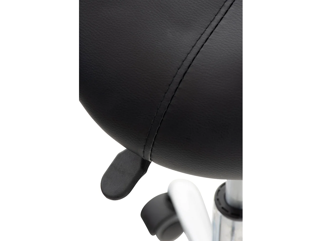 Lot de 2  Tabouret de bureau - Similicuir - Noir - Reno