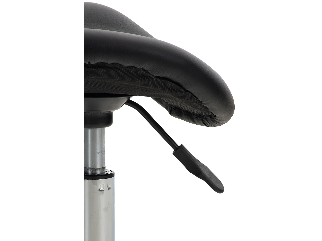 Lot de 2  Tabouret de bureau - Similicuir - Noir - Reno