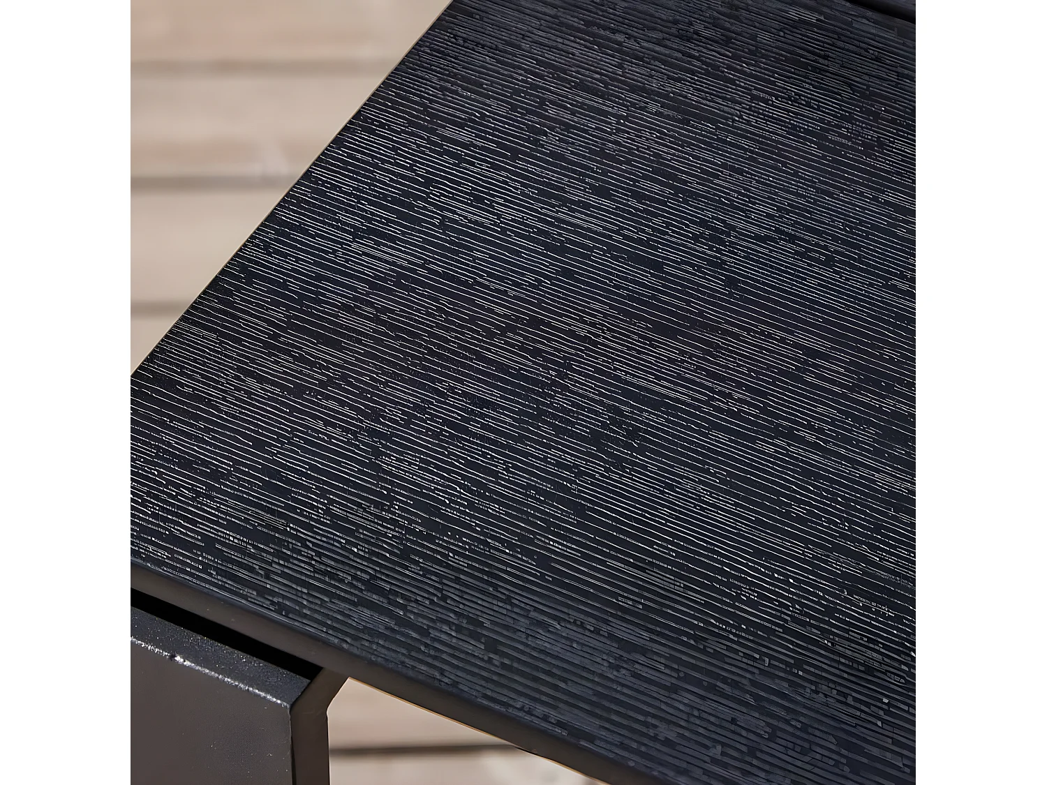 Martinus Table de jardin 210 x 100 cm, noir.