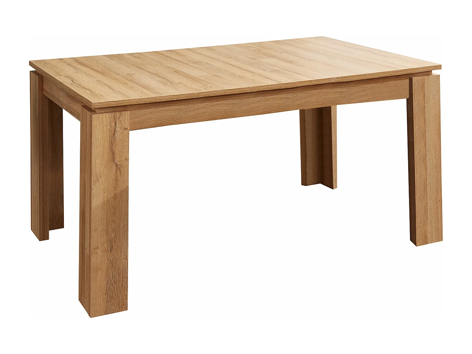 Sauler - Table de salle à manger extensible en finition chêne Wotan L-H-P : 160-200 - 77 - 90 cm