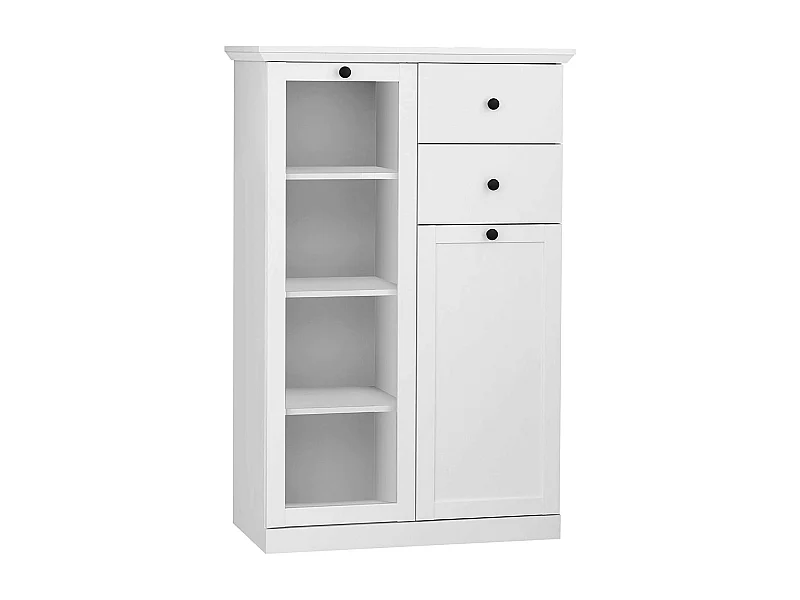 Meuble de rangement blanc style campagnard moderne Valex 81cm