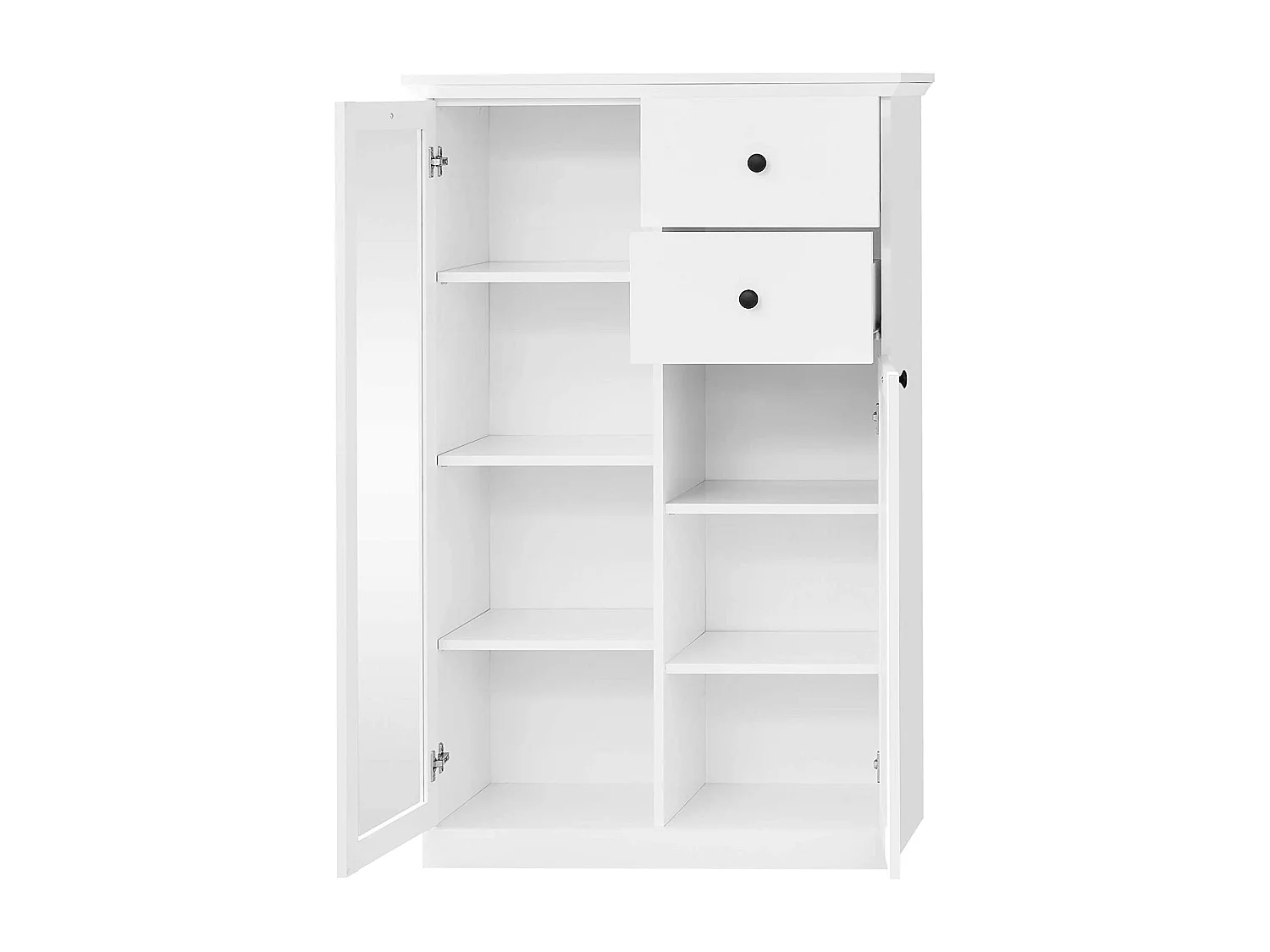 Meuble de rangement blanc style campagnard moderne Valex 81cm
