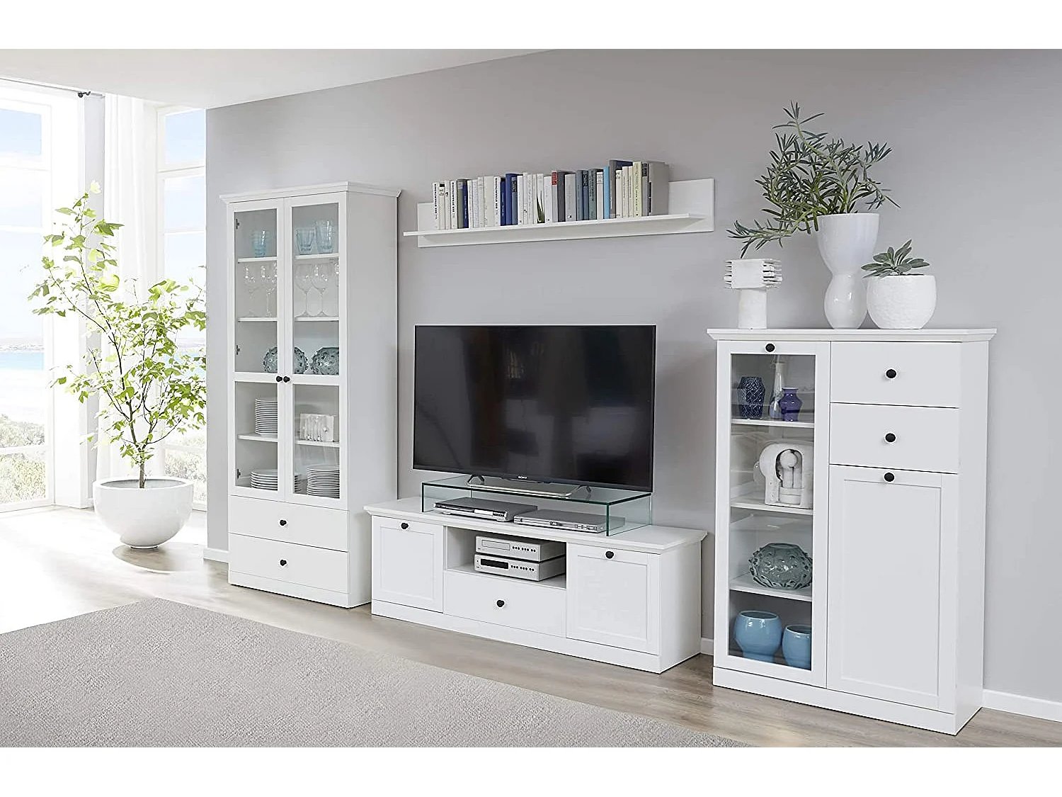 Meuble de rangement blanc style campagnard moderne Valex 81cm