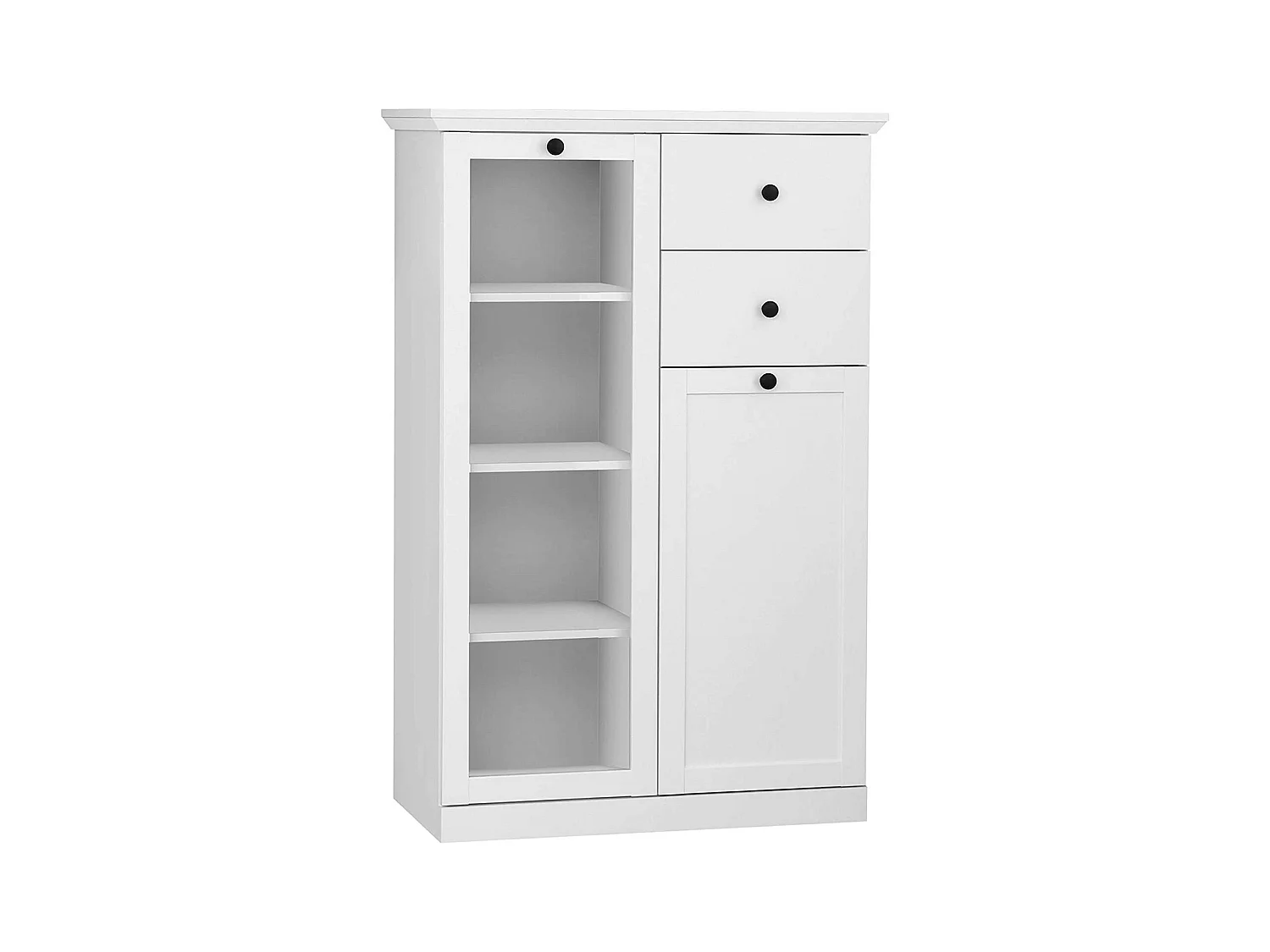Meuble de rangement blanc style campagnard moderne Valex 81cm
