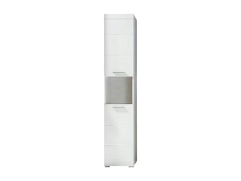 Columna de baño 2 puertas blanco brillo Kelia 37 cm