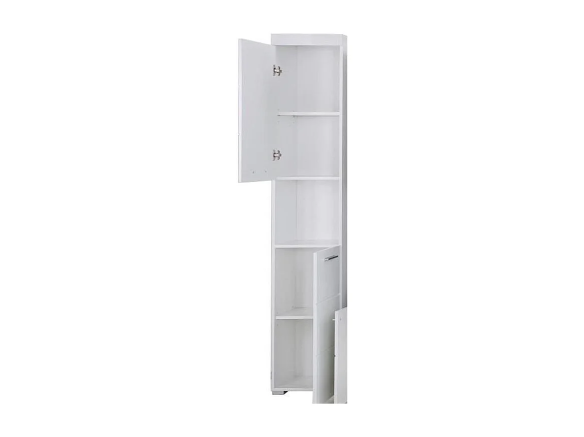 Colonne de salle de bain 2 portes blanc brillant Kelia 37cm