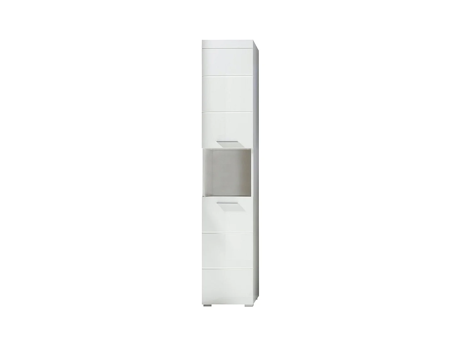 Colonne de salle de bain 2 portes blanc brillant Kelia 37cm