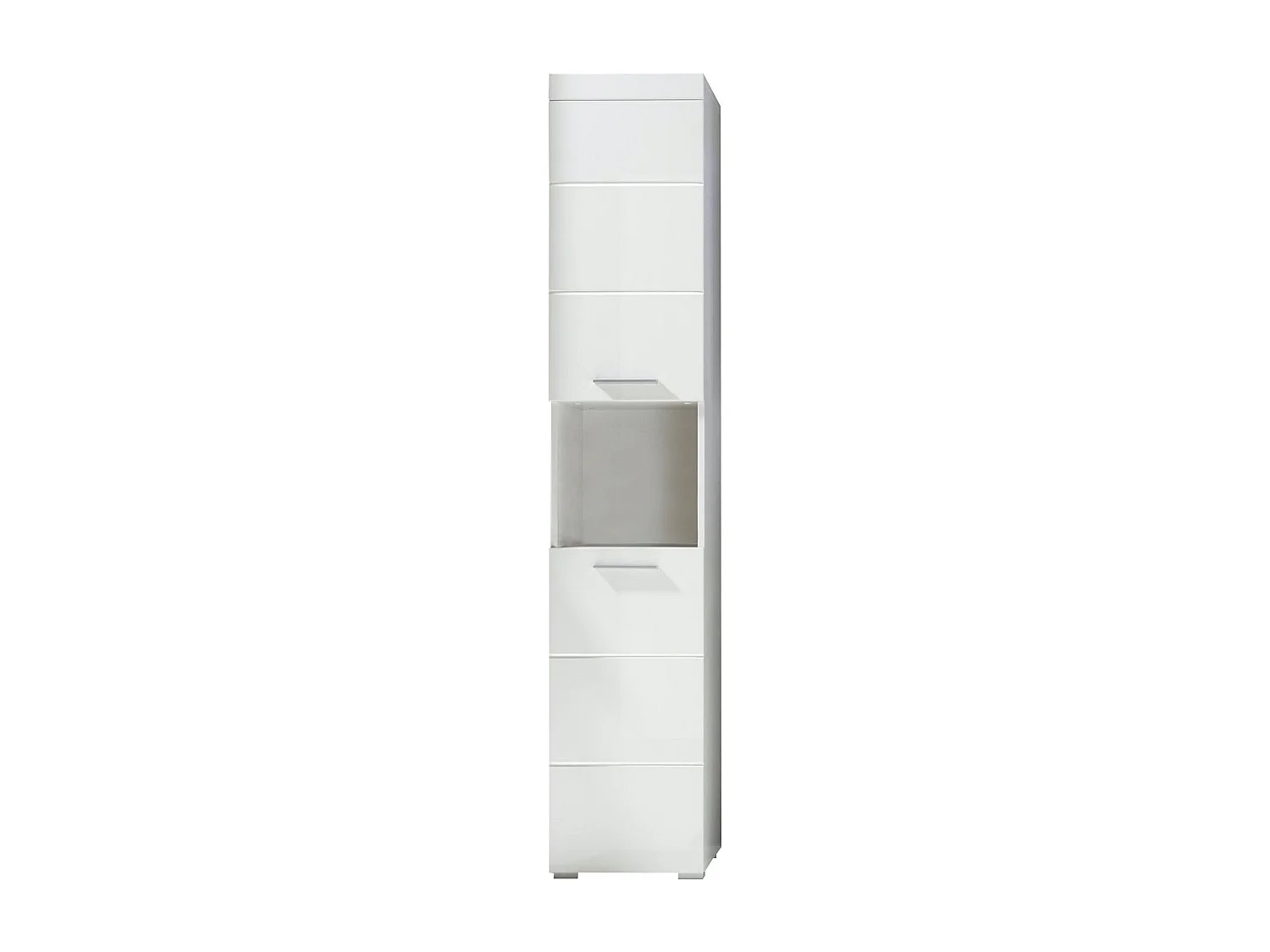 Colonne de salle de bain 2 portes blanc brillant Kelia 37cm