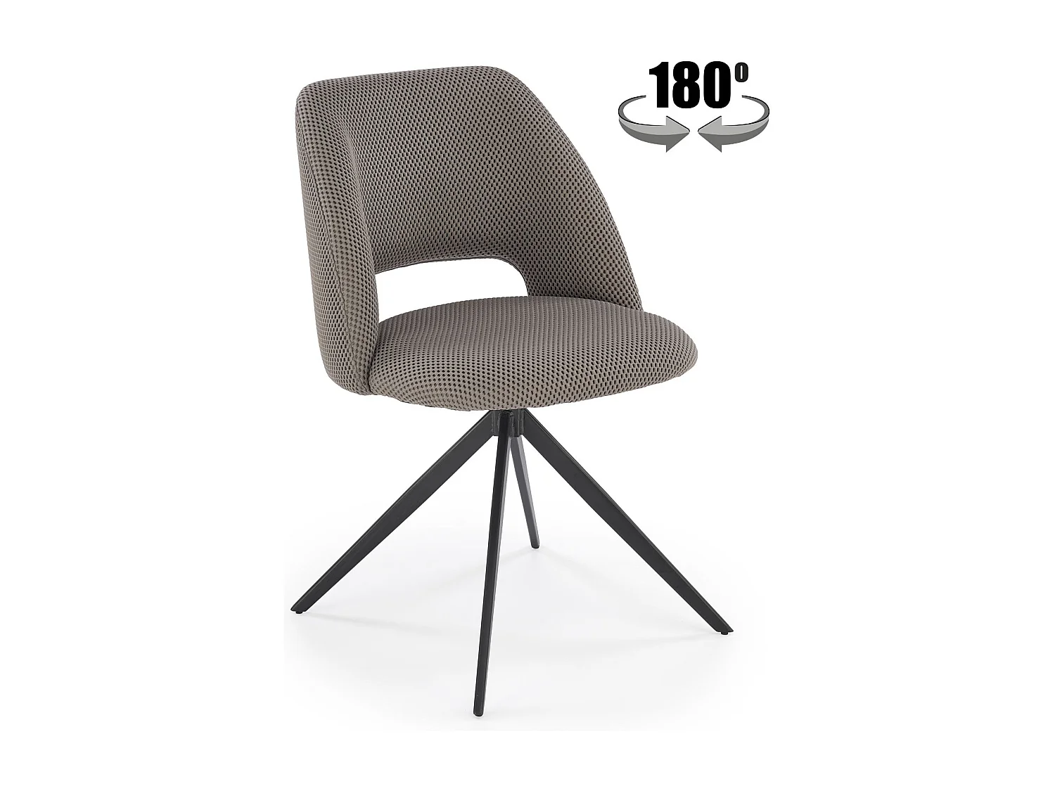 Chaise pivotante en acier 52 x 79 cm