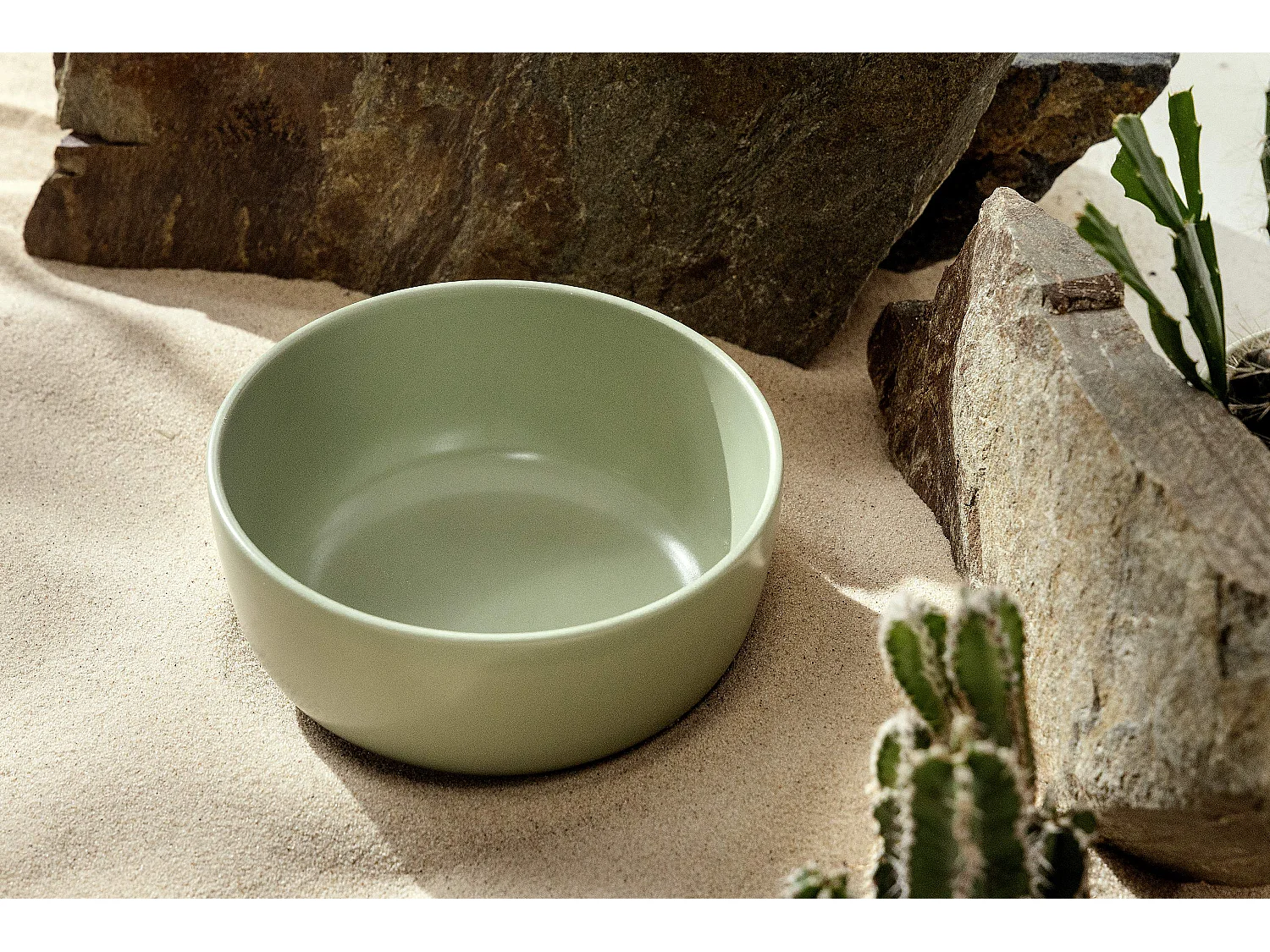 Tafelservice und Schüssel 18-tlg - Matt Pistazienfarben - VICTO