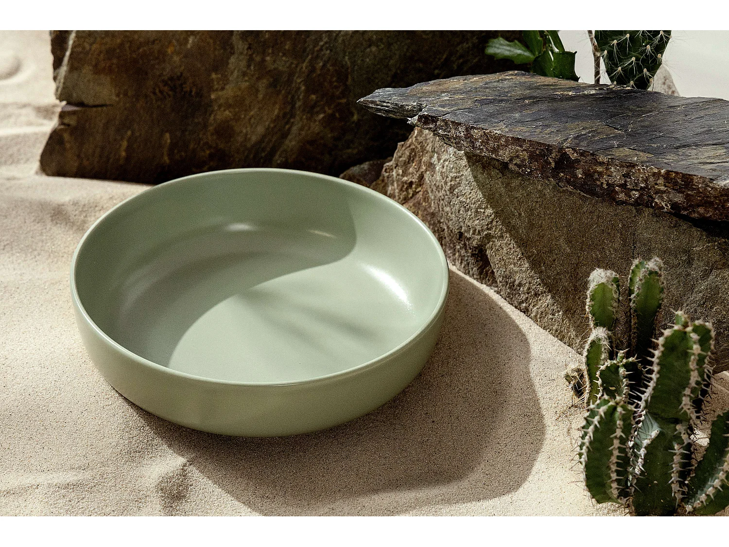 Teller-Set 6-tlg Suppenteller - Matt Pistazienfarben - VICTO