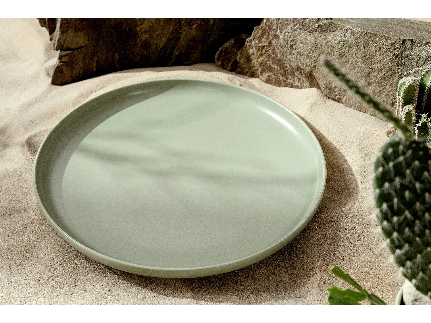 Teller-Set 6-tlg Speiseteller - Matt Pistazienfarben - VICTO