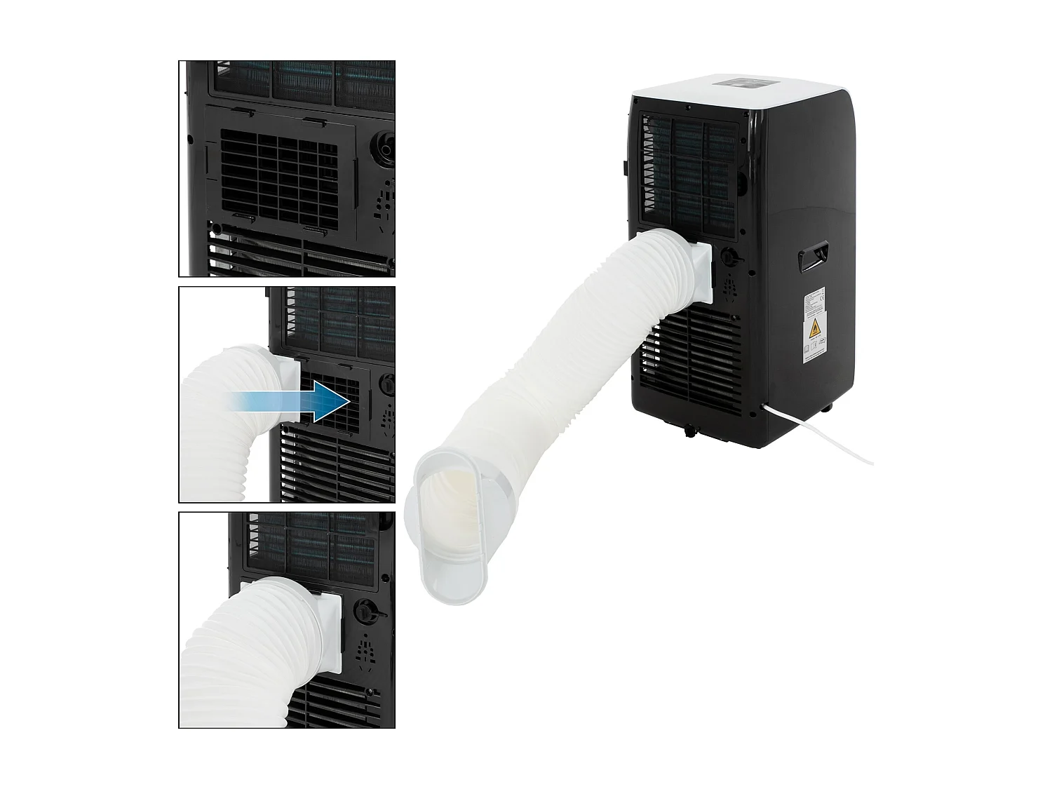 Climatiseur mobile 9000 BTU ventilateur refroidisseur 4en1 +  tuyau d'évacuation