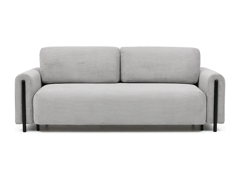 3 Pers. Divano Padova/Tessuto/Beige&Legno