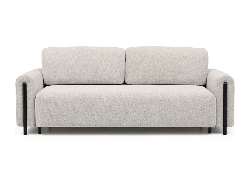 3 Pers. Couch  Padova /Stoff/Weiss&Holz