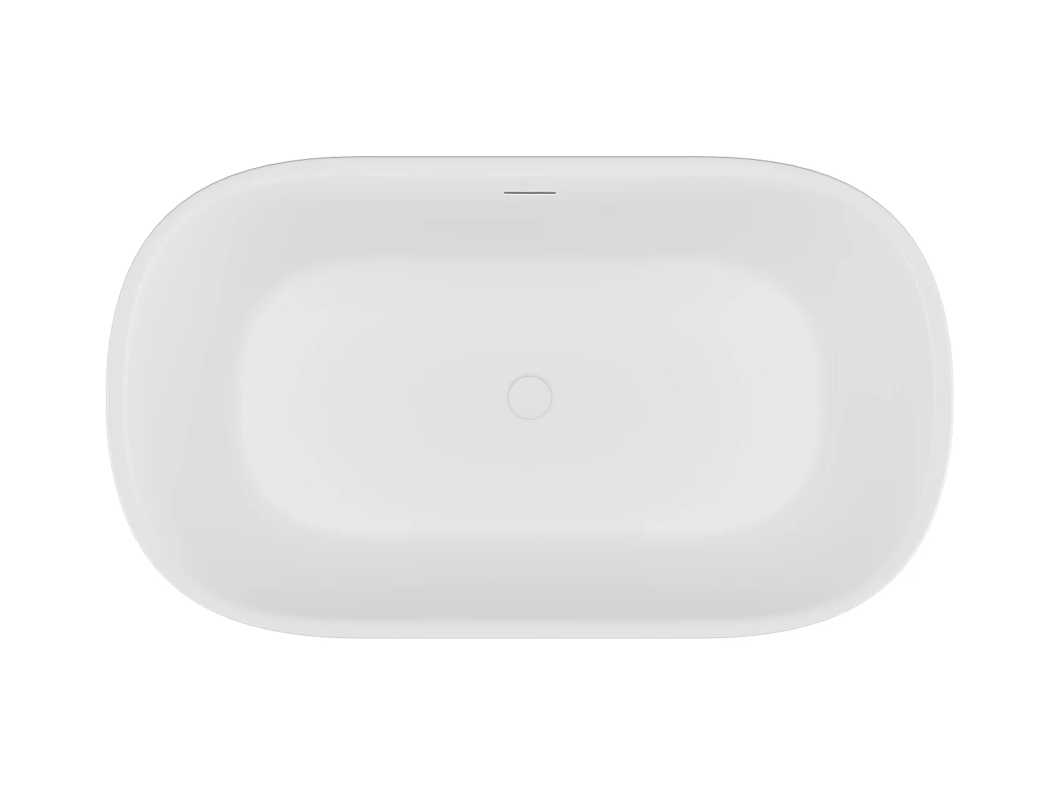 Freistehende Badewanne - Weiß matt - 130 x 74 x 60 cm - 195 L - CALDRIA