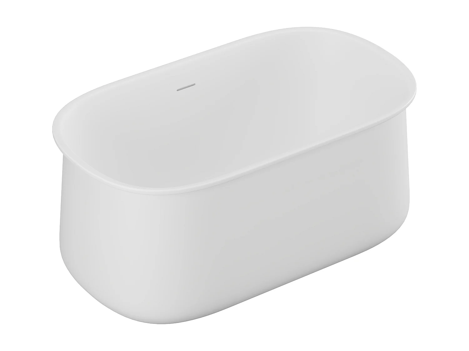 Freistehende Badewanne - Weiß matt - 130 x 74 x 60 cm - 195 L - CALDRIA