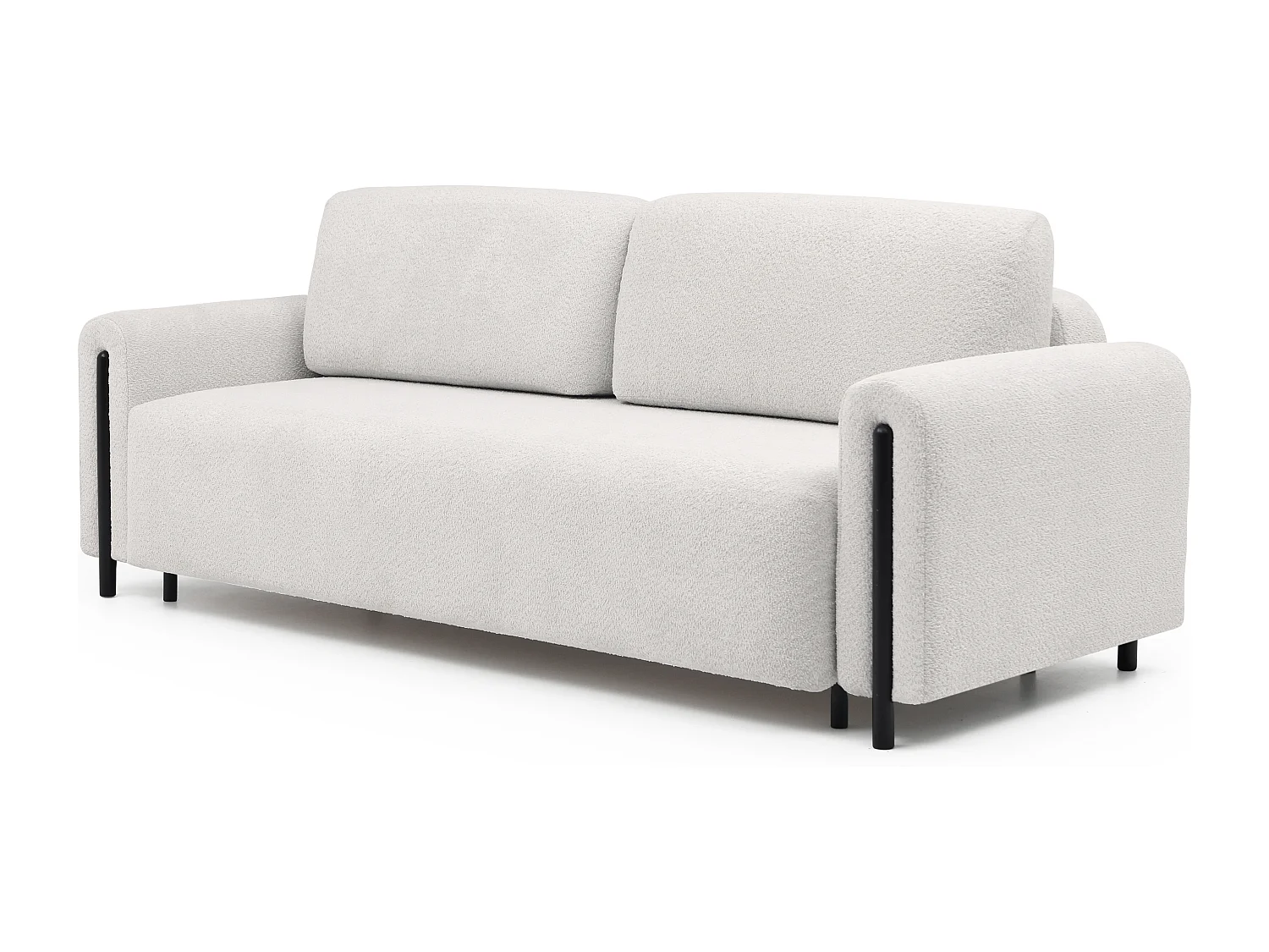 3 Pers. Couch  Padova /Stoff/Bordeux&Noir