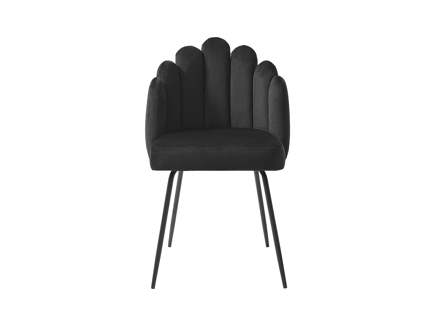 Conjunto de 2 sillas de terciopelo y metal - Negro - ALTINAM de Pascal MORABITO