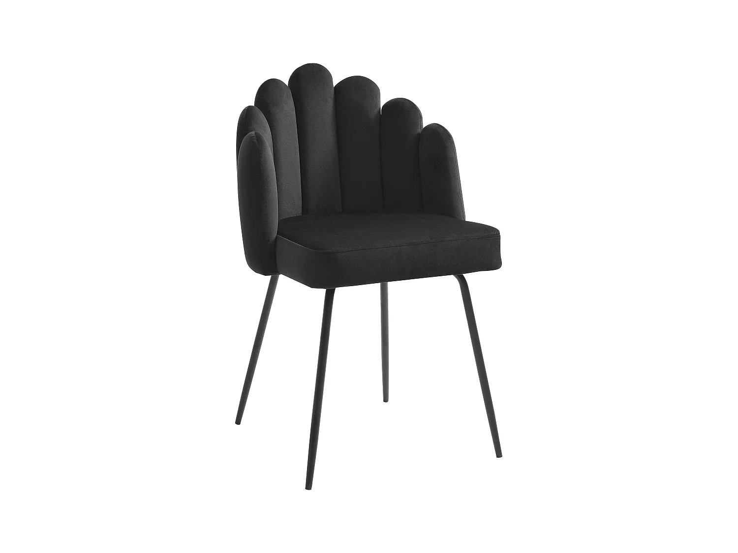 Conjunto de 2 sillas de terciopelo y metal - Negro - ALTINAM de Pascal MORABITO