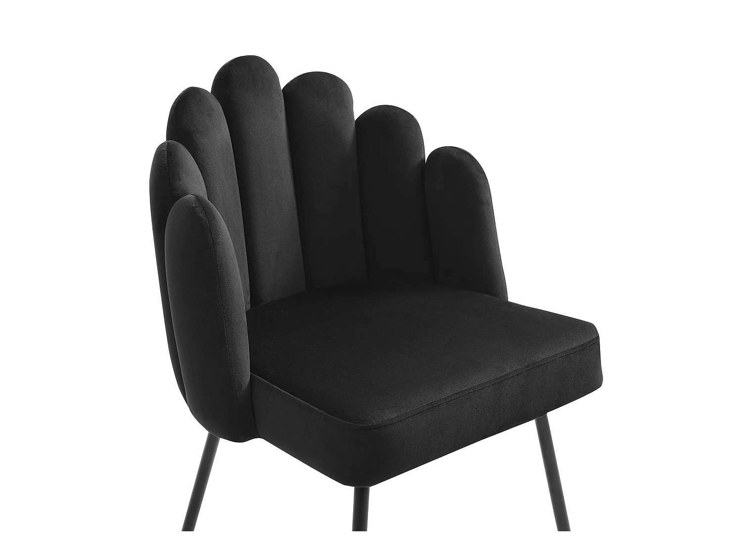Conjunto de 2 sillas de terciopelo y metal - Negro - ALTINAM de Pascal MORABITO