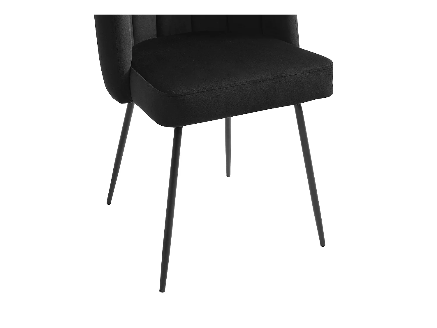 Conjunto de 2 sillas de terciopelo y metal - Negro - ALTINAM de Pascal MORABITO