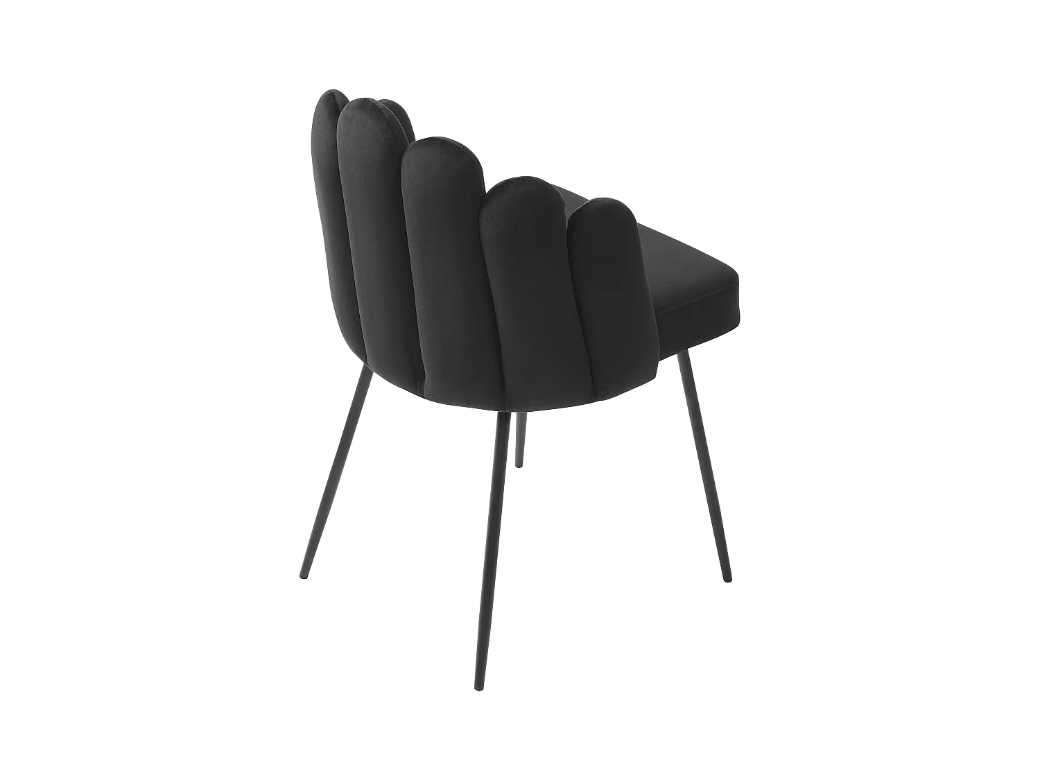 Conjunto de 2 sillas de terciopelo y metal - Negro - ALTINAM de Pascal MORABITO