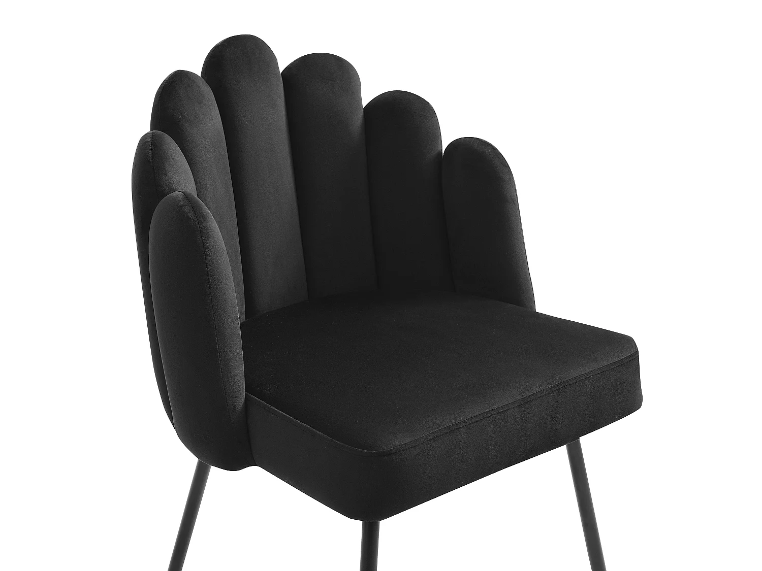 2-delars set med sammetsstolar och metall - Svart - ALTINAM av Pascal MORABITO