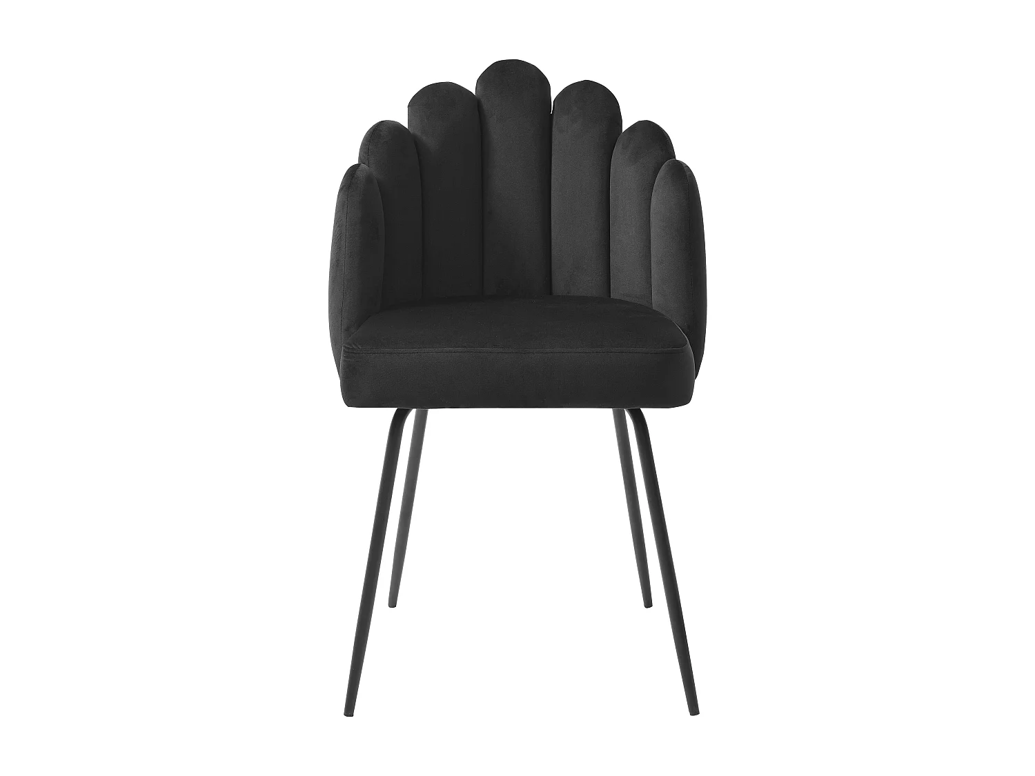 2-delars set med sammetsstolar och metall - Svart - ALTINAM av Pascal MORABITO