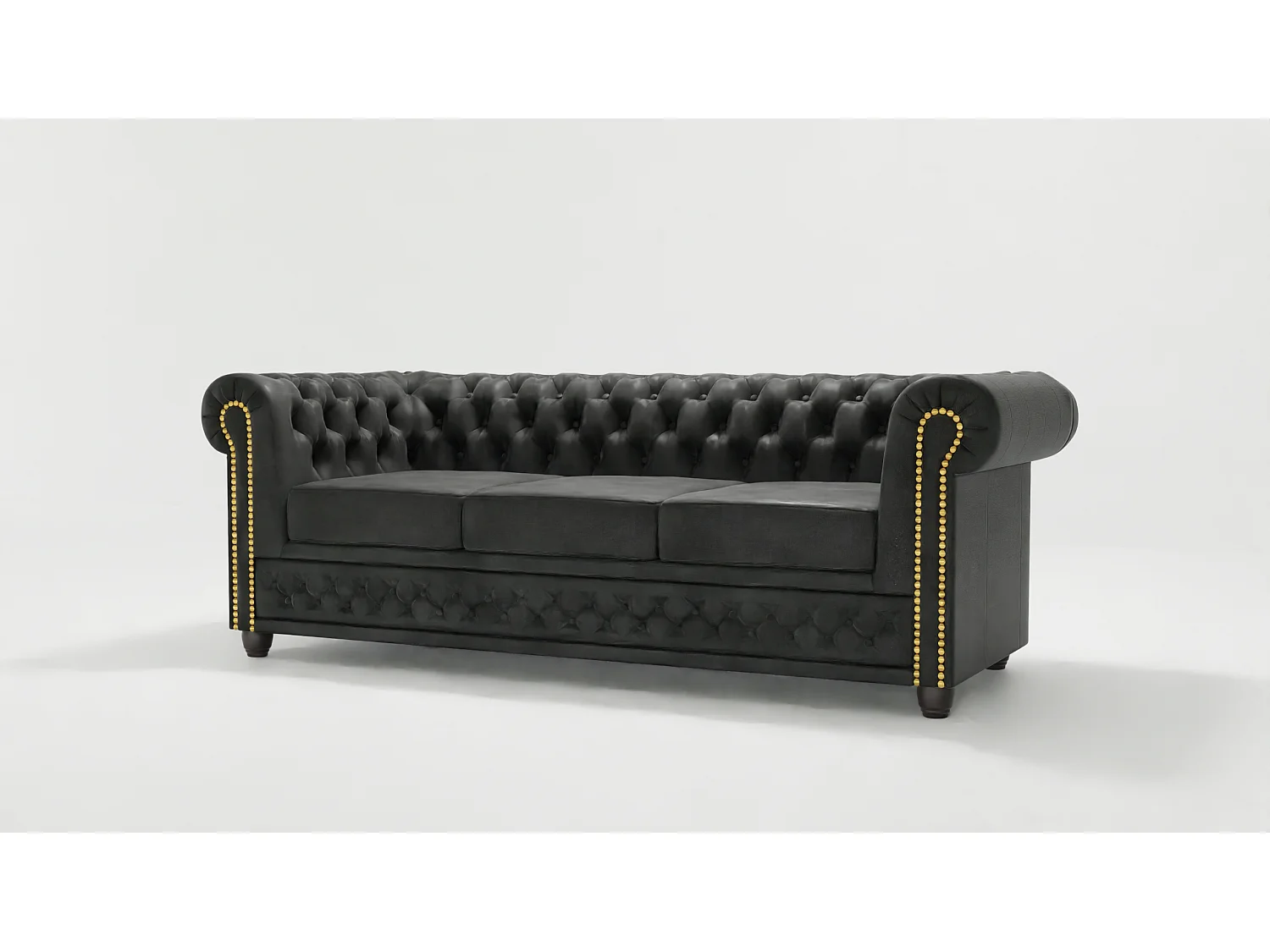 Chesterfield Selena Polstergarnitur 3+2+1 Vintage Optik Microfaser