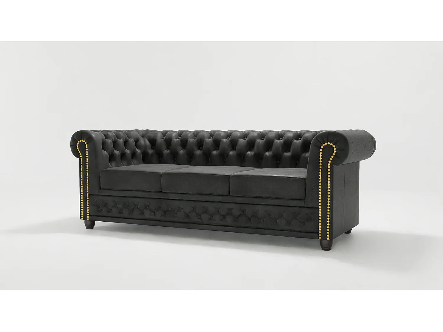 Chesterfield Selena Polstergarnitur 3+2+1 Vintage Optik Microfaser