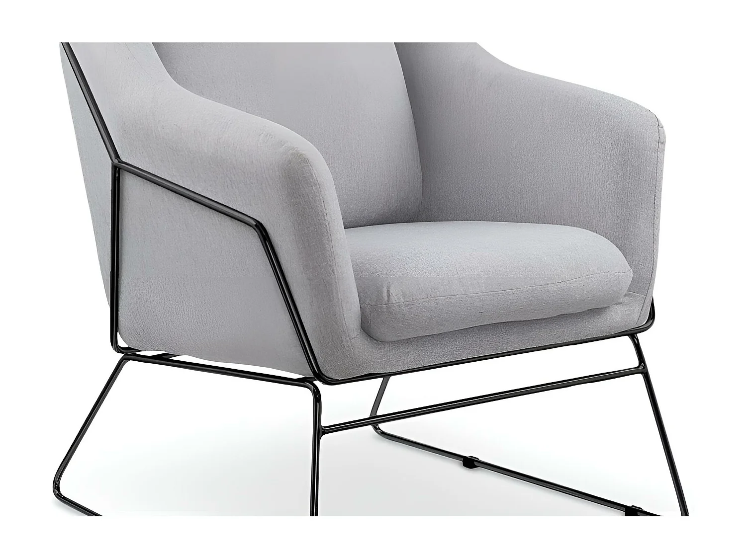 Relax Fauteuil Soft/Tissu/Gris&Noir