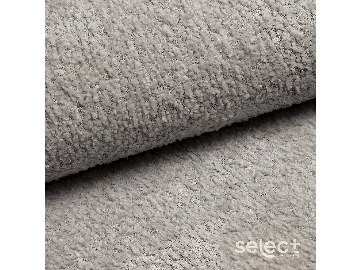 Zoey Loungesessel mit Silber Füßen aus Bouclé-Stoff