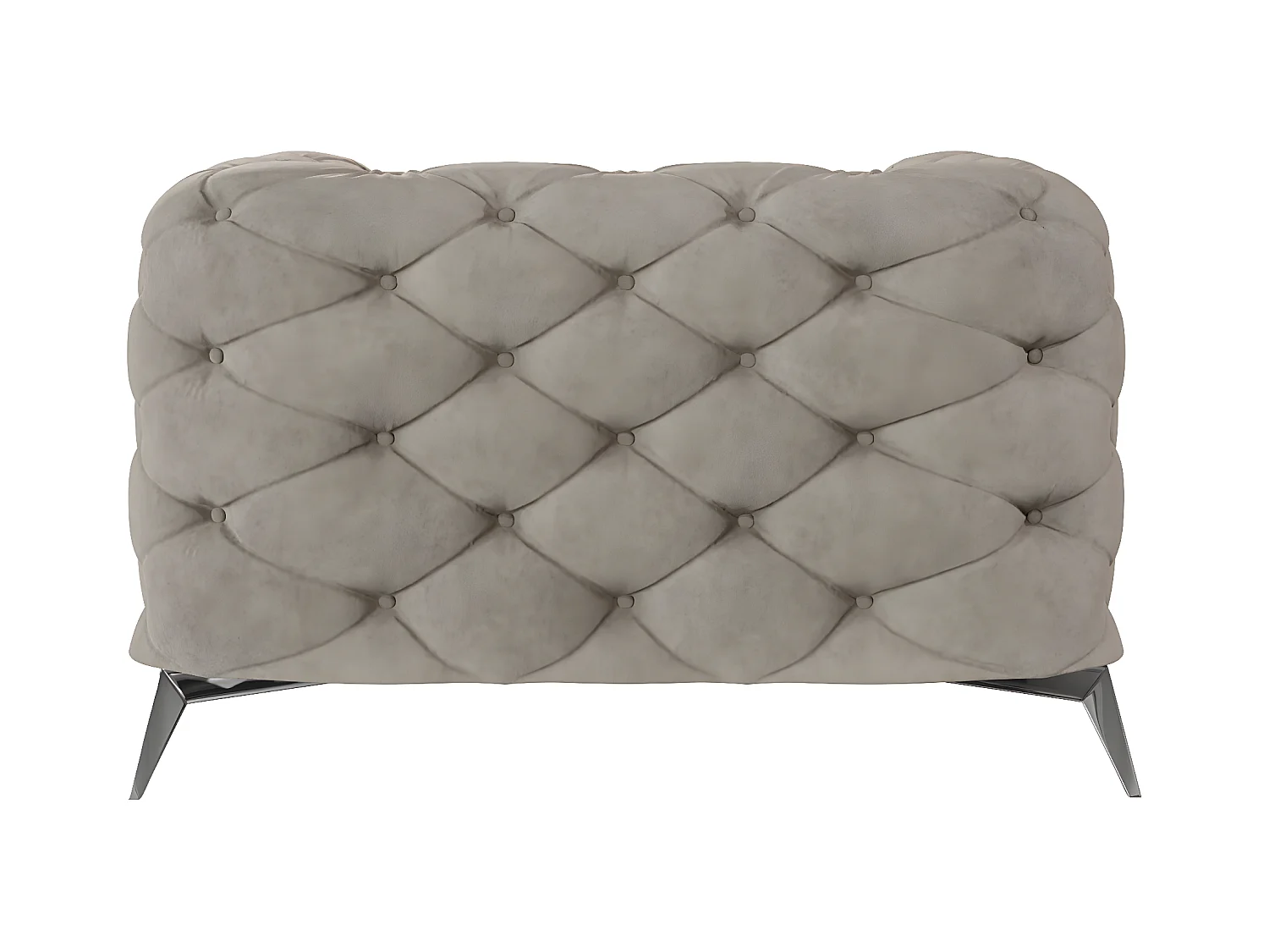 Celeste Chesterfield Sessel mit Silber Metall Füßen