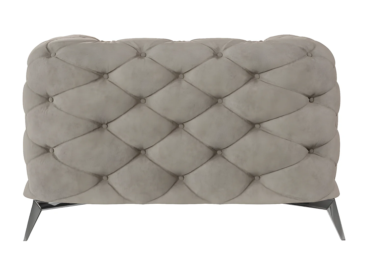 Celeste Chesterfield Sessel mit Silber Metall Füßen