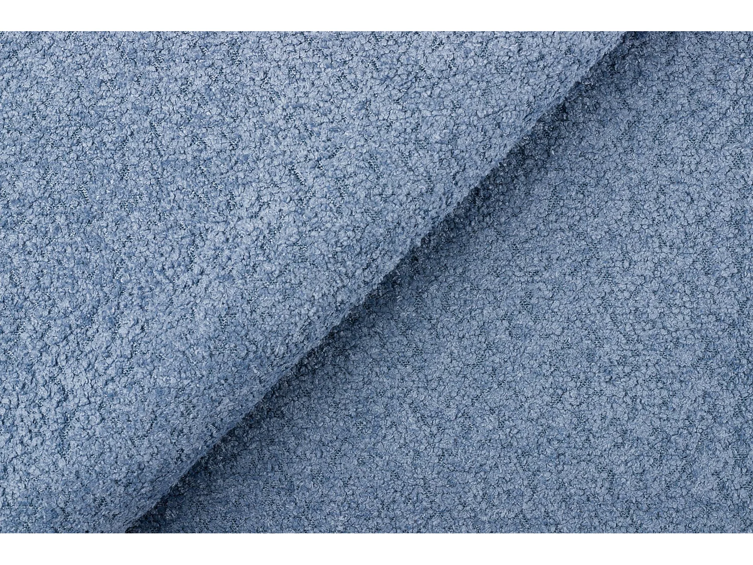 Polsterbett Uriah Boucle Stoff Füße aus Massivholz