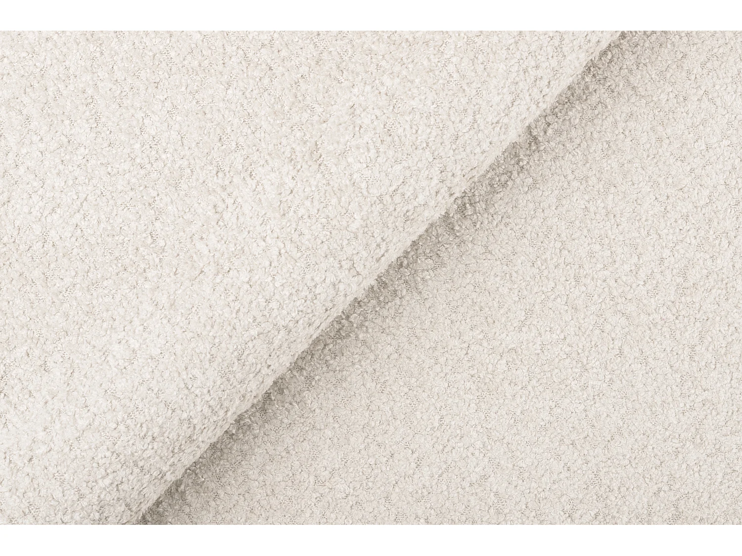 Polsterbett Uriah Boucle Stoff Füße aus Massivholz