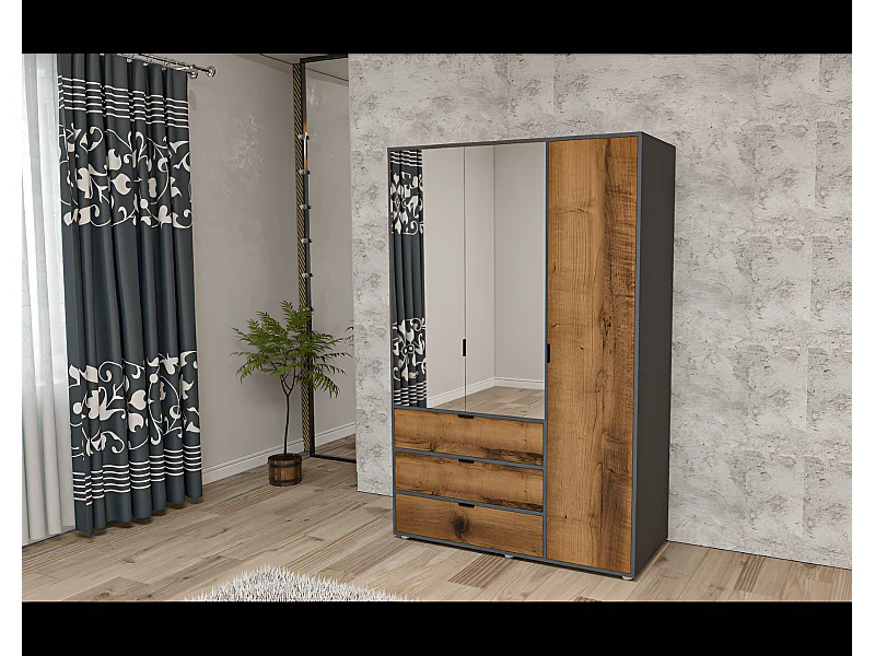 Penderie Deany M/Marron & Anthracite