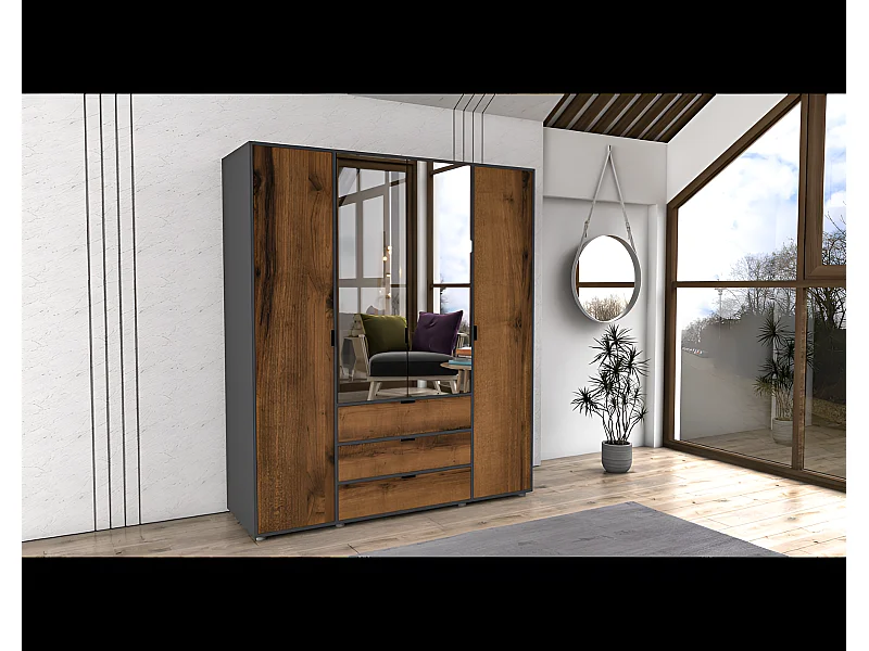 Armadio Deany L/ Marrone & Antracite