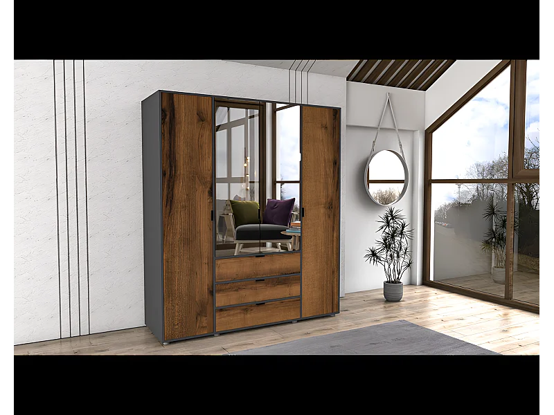 Armadio Deany L/ Marrone & Antracite