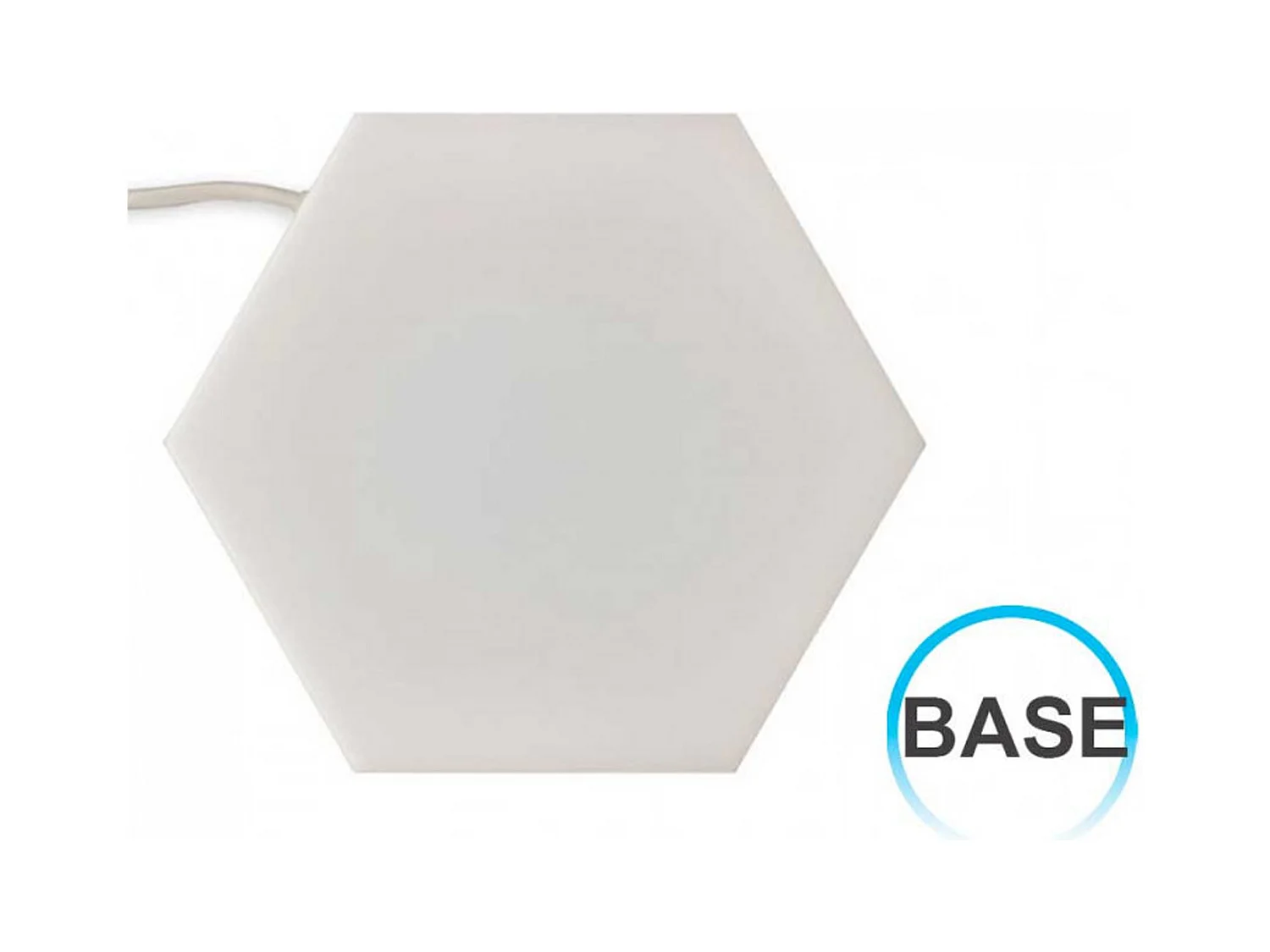 Base LED 3.5W enlazable hexagonal luz blanca neutra 16x18cm