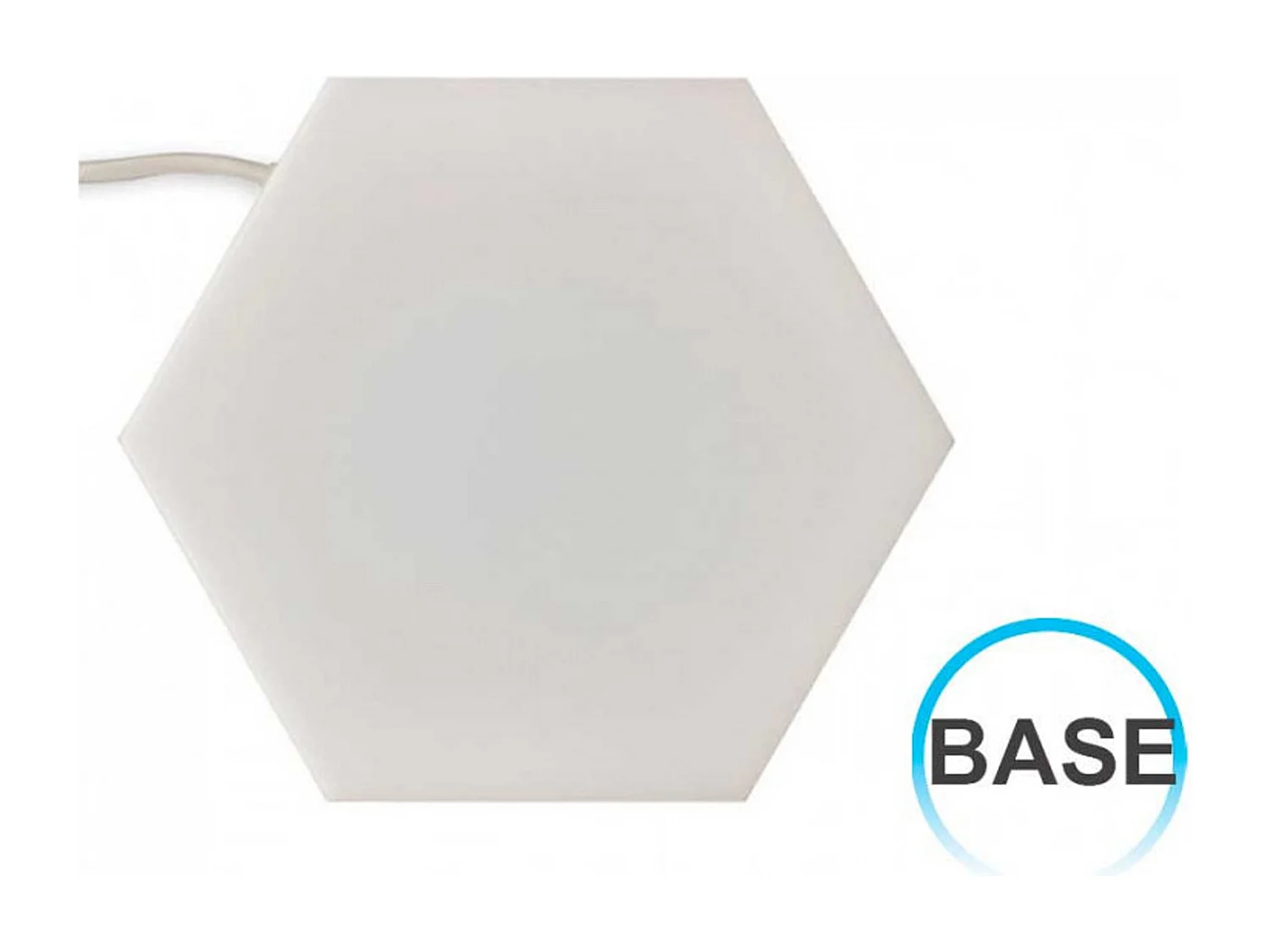 Base LED 3.5W enlazable hexagonal luz blanca neutra 16x18cm