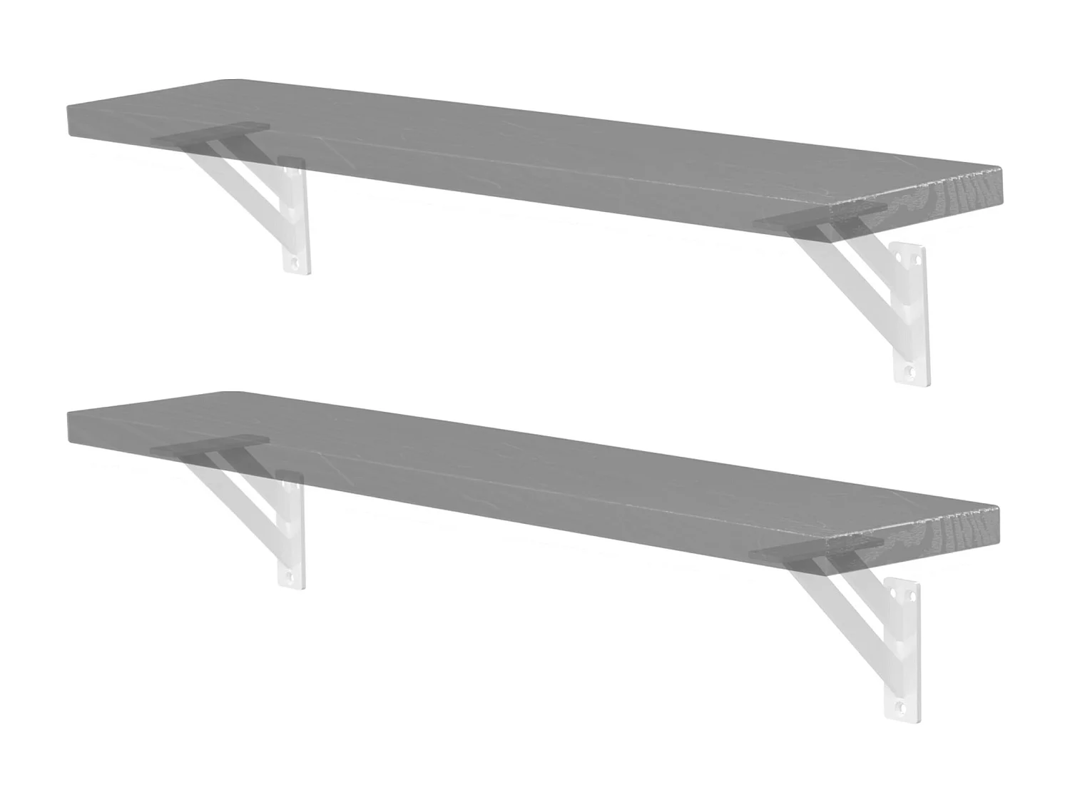 4x Supporto per mensole in alluminio bianco 12x12 cm staffe per mensola pesanti