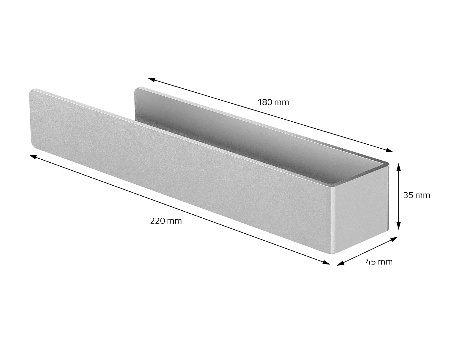 Porte-serviettes salle de bain support en aluminium autocollant sans percer 22cm