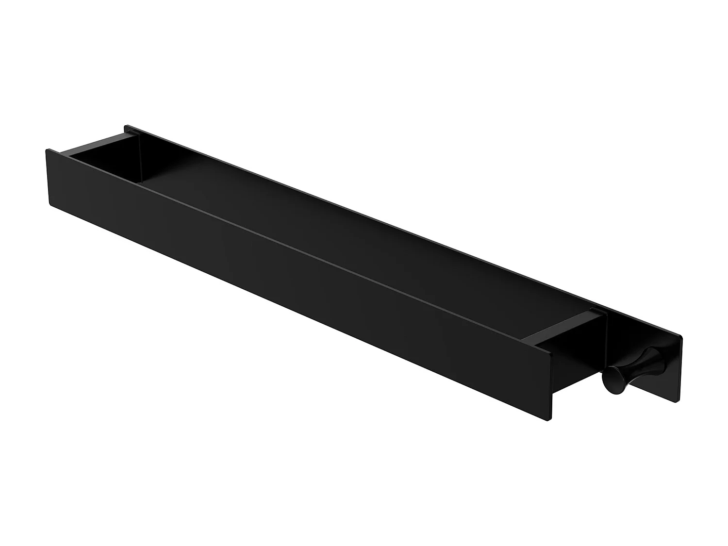 Porte-serviettes sans percer 42 cm noir à coller salle de bain étagère murale